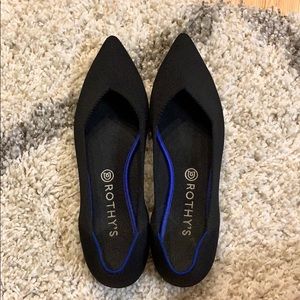 Rothys Black Points WORN ONCE